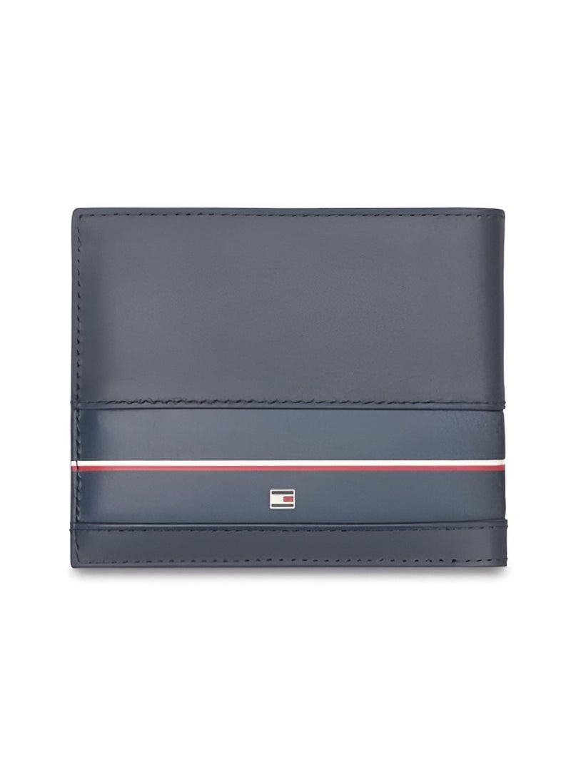 TH Navy Leather Wallet For Men 46#