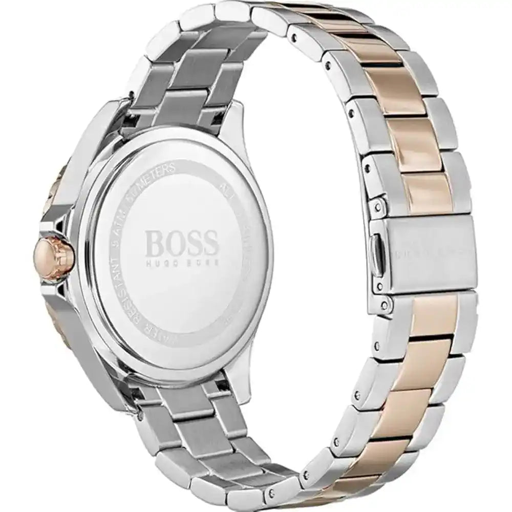 Hugo Boss Women’s Watch – Model Premiere 1502446 | Elegant Two-Tone Silver & Rose Gold Design