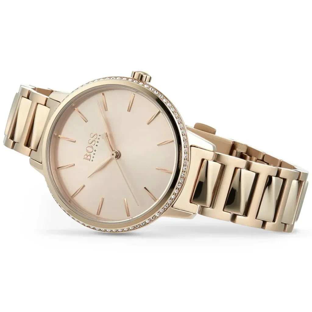 Hugo Boss Women’s Watch – Model 1502540 | Elegant Rose Gold Signature Design