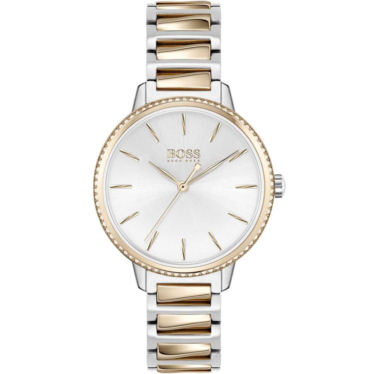 Hugo Boss Women’s Watch – Model 1502567 | Elegant Silver & Rose Gold Signature Design