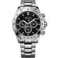 Hugo Boss Ikon 1512965 Silver Case Black Dial Silver Metal Men's Watch
