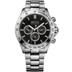 Hugo Boss Ikon 1512965 Silver Case Black Dial Silver Metal Men's Watch