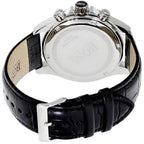 Hugo Boss Ikon 1513178 Silver Case Black Dial Black Leather Strap Men's Watch