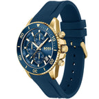 Hugo Boss Admiral 1513965 Silver Case Blue Dial Blue Rubber Strap Men's Watch