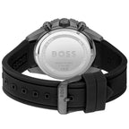 Hugo Boss Admiral 1513967 Silver Case Green Dial Black Rubber Strap Men's Watch