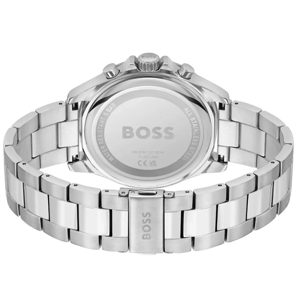 Hugo Boss Men’s Watch – Model 1514069 | Elegant Silver Stainless Steel with Blue Dial