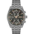 Hugo Boss Sky Traveller 1514153 Gray Ion-Plated Stainless Steel Gray Dial Men's Watch