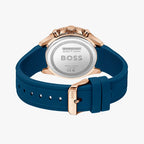 Hugo Boss Admiral 1514169 Chronograph Blue Dial Rose Gold-Tone Men's Watch