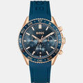 Hugo Boss Admiral 1514169 Chronograph Blue Dial Rose Gold-Tone Men's Watch