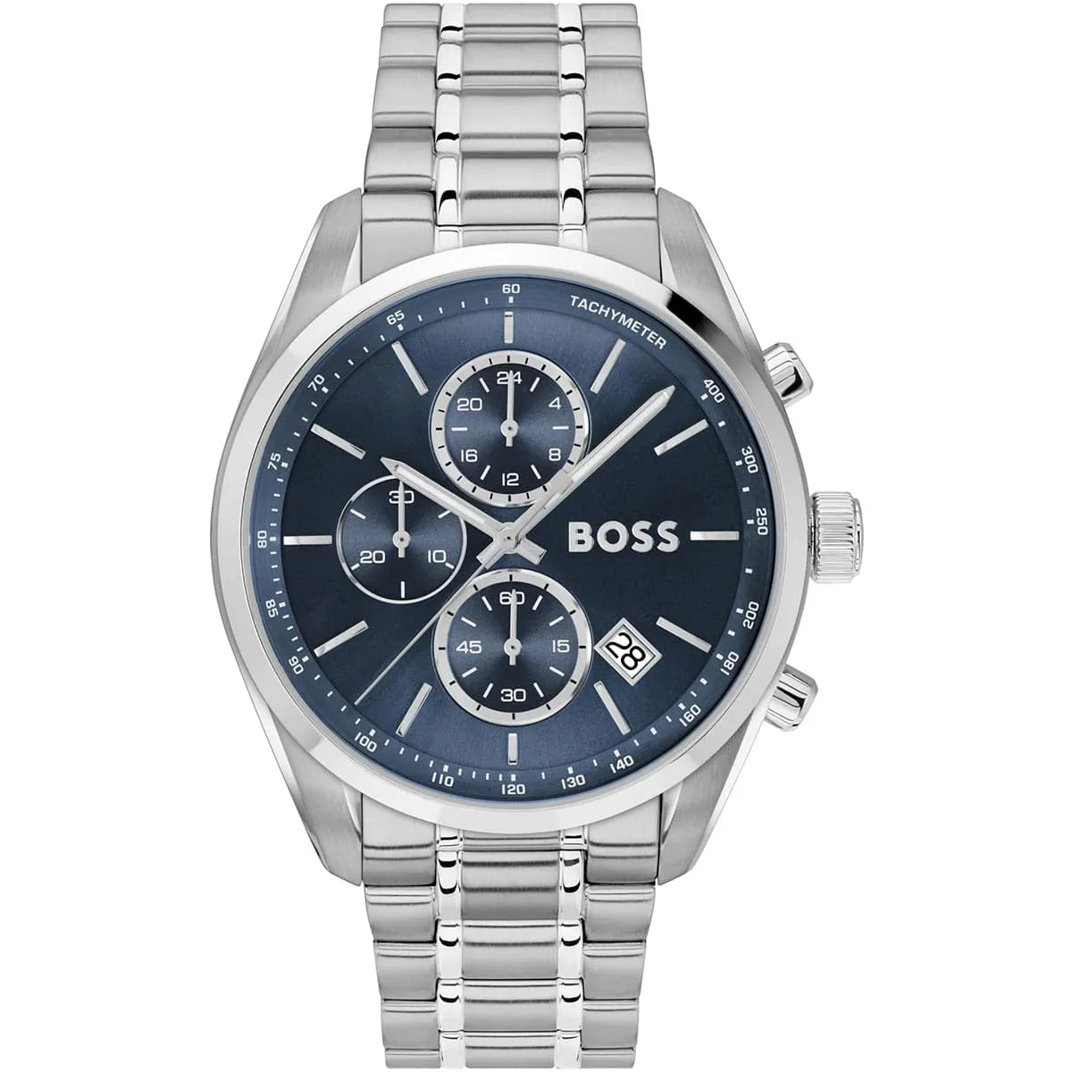 Hugo Boss Grand Prix 1514226 Silver Stainless Steel Blue Dial Watch