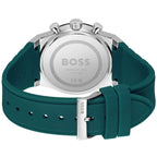 Hugo Boss Candor 1514244 Chronograph Green Dial Emerald Green Rubber Men's Watch