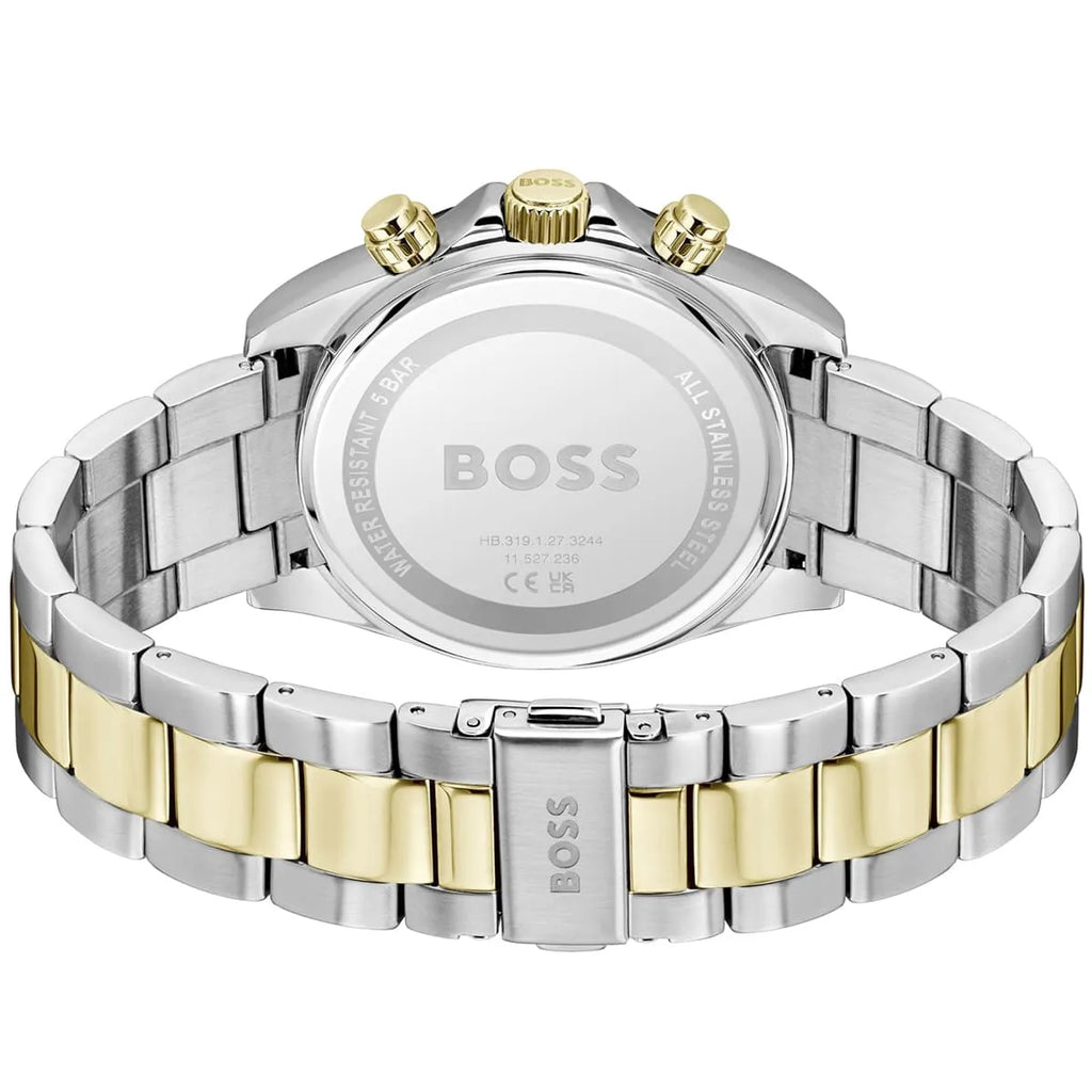 Hugo Boss Hero Chronograph 1514269 Two-Tone Gold Black Dial Men's Watch