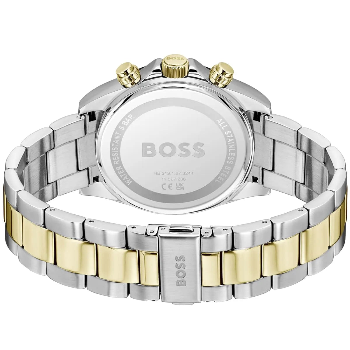 Hugo Boss Hero Chronograph 1514269 Two-Tone Gold Black Dial Men's Watch
