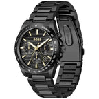 Hugo Boss Strike 1514291 Chronograph Black Dial All-Black Stainless Steel Men's Watch
