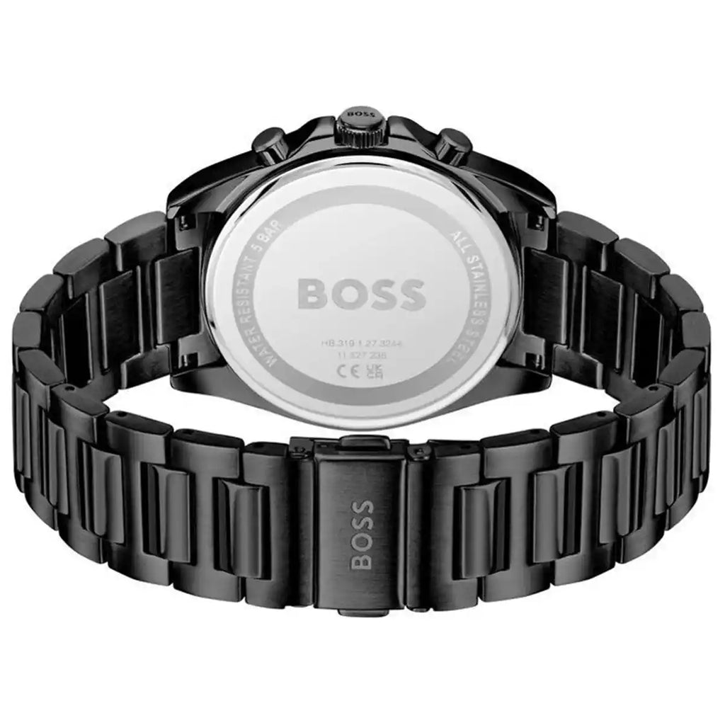 Hugo Boss Strike 1514291 Chronograph Black Dial All-Black Stainless Steel Men's Watch