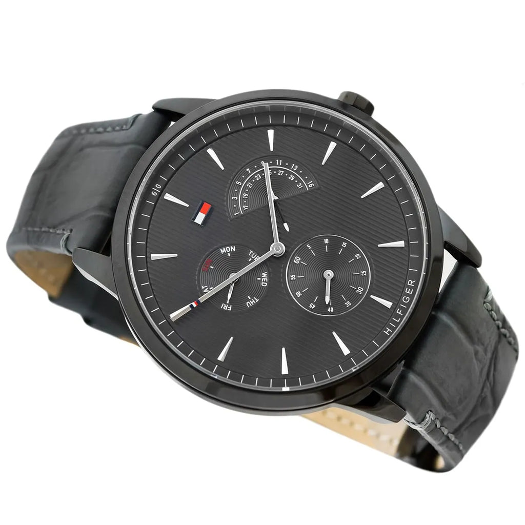 Tommy Hilfiger Brad 1710388 Full Black Men's Leather Watch