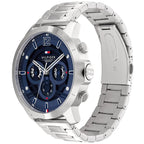 Tommy Hilfiger Kyle 1710492 Multi-Function Blue Dial Men's Silver Steel Watch