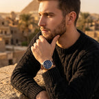 Tommy Hilfiger Morrison 1710526 Gold Blue Dial Brown Leather Men's Watch