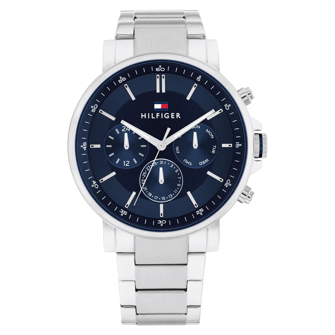 Tommy Hilfiger Men’s Watch – Model 1710588 | Blue Dial with Silver Stainless-Steel Bracelet