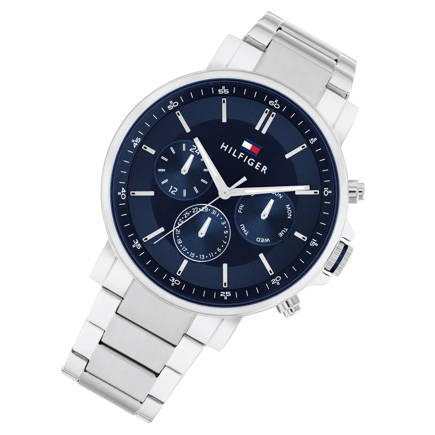 Tommy Hilfiger Men’s Watch – Model 1710588 | Blue Dial with Silver Stainless-Steel Bracelet