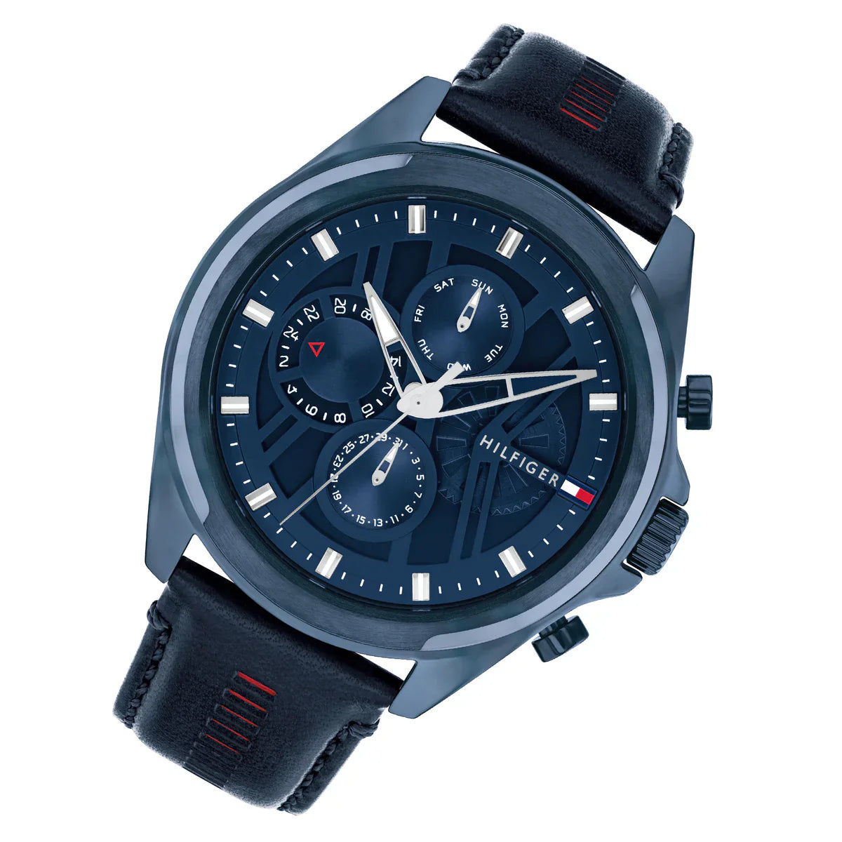 Tommy Hilfiger Jax 1710655 All Navy Blue Dial Blue Leather Men's Watch