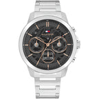 Tommy Hilfiger Henry 1710683 Silver Grey Skeleton Dial Rose Gold Accents Watch