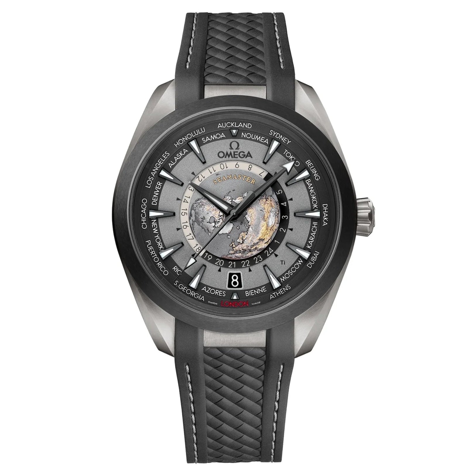 Omega Seamaster Aqua Terra 150M Co-Axial Master Chronometer Gmt Worldtimer 43mm Black