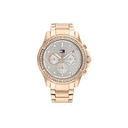 Tommy Hilfiger Brooklyn 1782572 Multi-Function Silver Dial Rose Gold-Tone Women's Watch