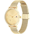Tommy Hilfiger Steel Mesh 1782606 Full Gold Floral Dial Women's Watch