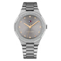 Tommy Hilfiger Piper 1782727 Crystal Bezel Grey Dial Silver Stainless Steel Women's Watch