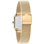Tommy Hilfiger Tea 1782829 Gold Square Case Silver Dial Mesh Women's Watch