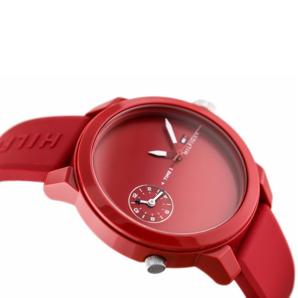 Tommy Hilfiger Men’s Sport Watch – Model 1791323 | Bold Red Silicone Design