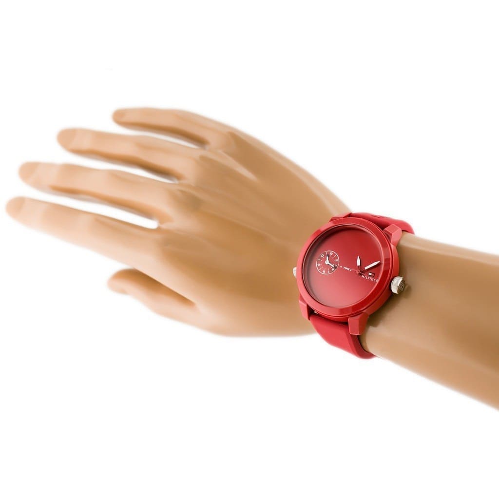 Tommy Hilfiger Men’s Sport Watch – Model 1791323 | Bold Red Silicone Design