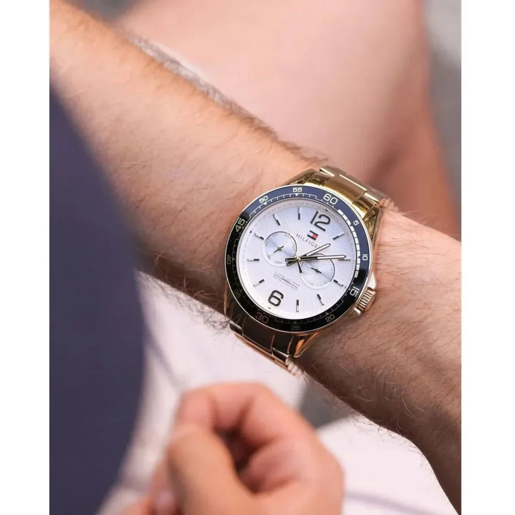 Tommy Hilfiger Men’s Watch – Model 1791365 | Luxurious Gold Stainless Steel Design