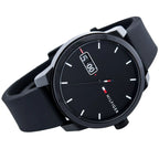 Tommy Hilfiger Denim 1791382 All Black Rubber Strap Men's Watch