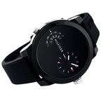 Tommy Hilfiger Denim 1791555 All Black Dual-Time Rubber Strap Men's Watch