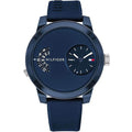 Tommy Hilfiger Denim 1791556 All Blue Dual-Time Rubber Strap Men's Watch