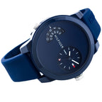 Tommy Hilfiger Denim 1791556 All Blue Dual-Time Rubber Strap Men's Watch