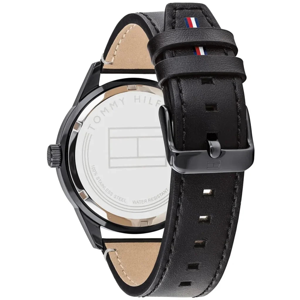 Original Tommy Hilfiger Austin Men's Watch - Black Case & Black Leather (1791638)