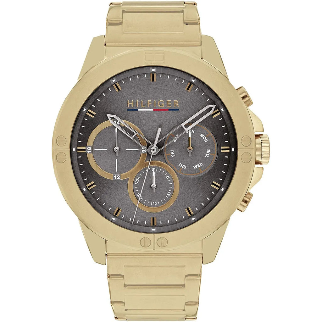 Tommy Hilfiger Harley 1791891 Multi-Function Grey Dial Men's Gold-Tone Watch