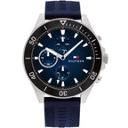 Tommy Hilfiger Larson 1791920 Multi-Function Blue Dial Men's Blue Rubber Watch