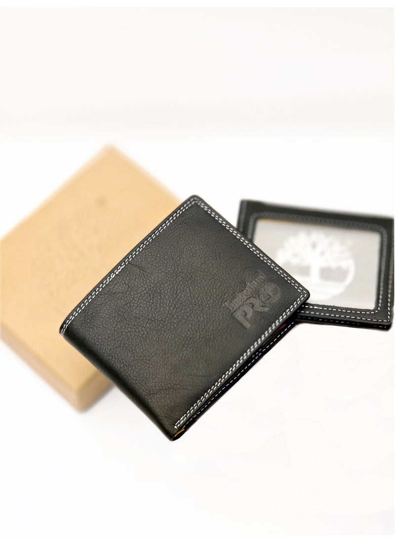 TL Black Leather Wallet For Men 98#