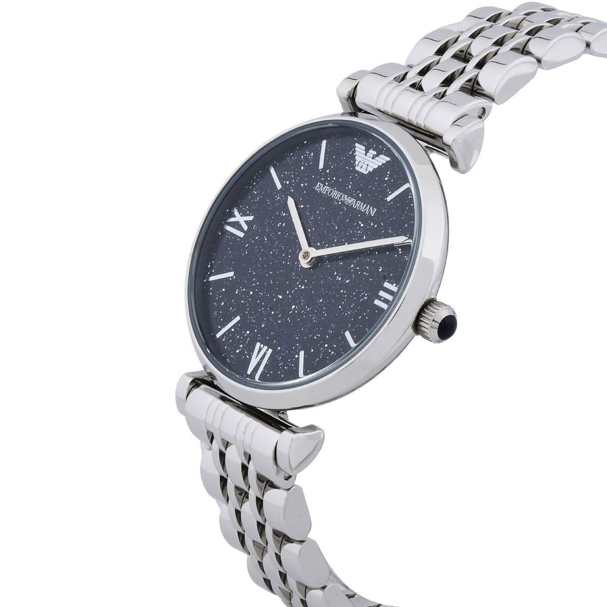 Emporio Armani AR11091 Women’s Blue Dial Silver Stainless Steel Gianni Watch