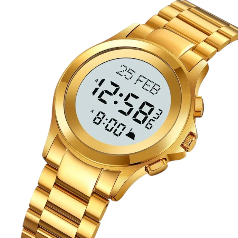 Skmei 2270 ساعة الحرمين مواقيت الصلاة ذهبي