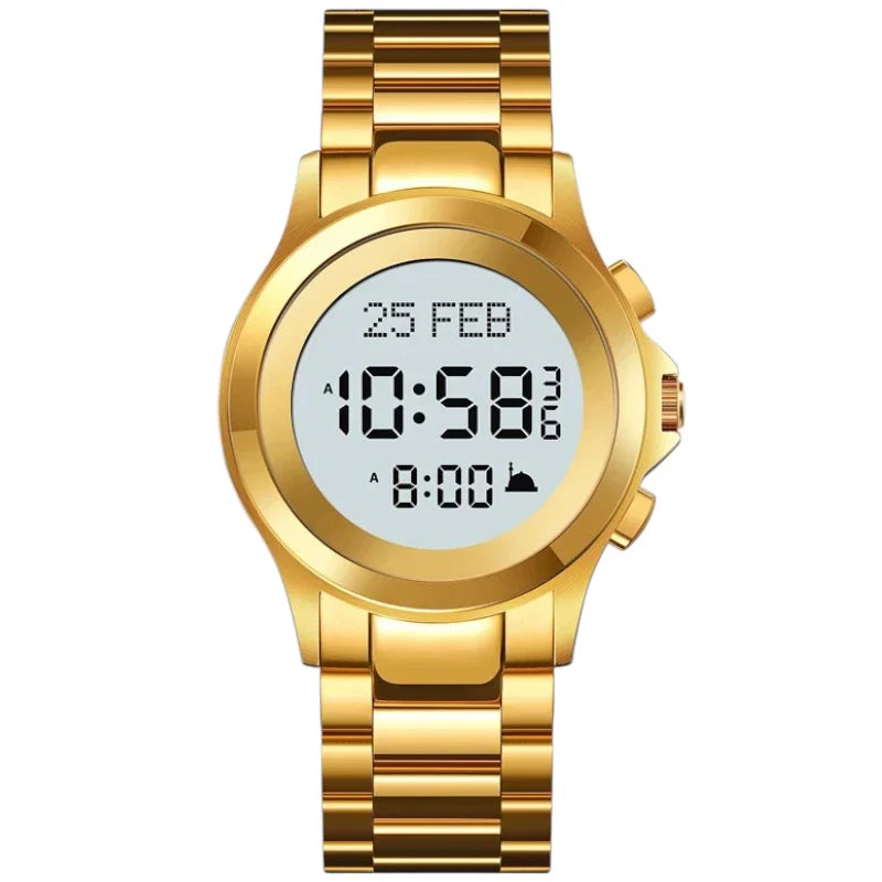 Skmei 2270 ساعة الحرمين مواقيت الصلاة ذهبي