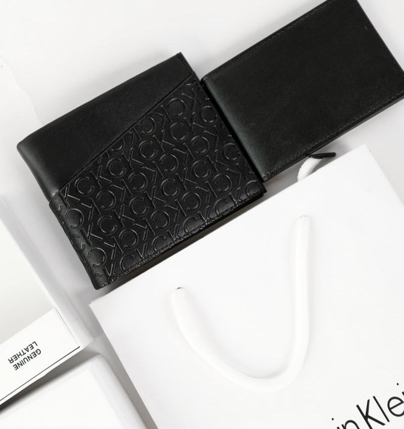 CK Black Leather Wallet For Men 59#