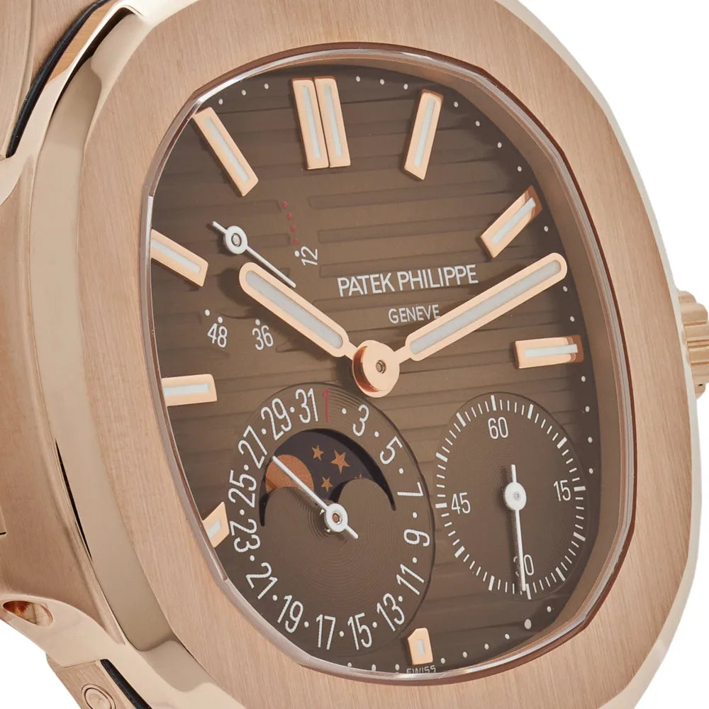 Patek Philippe Nautilus Moonphase Rose Gold Brown Dial 40mm  - Mirror Original
