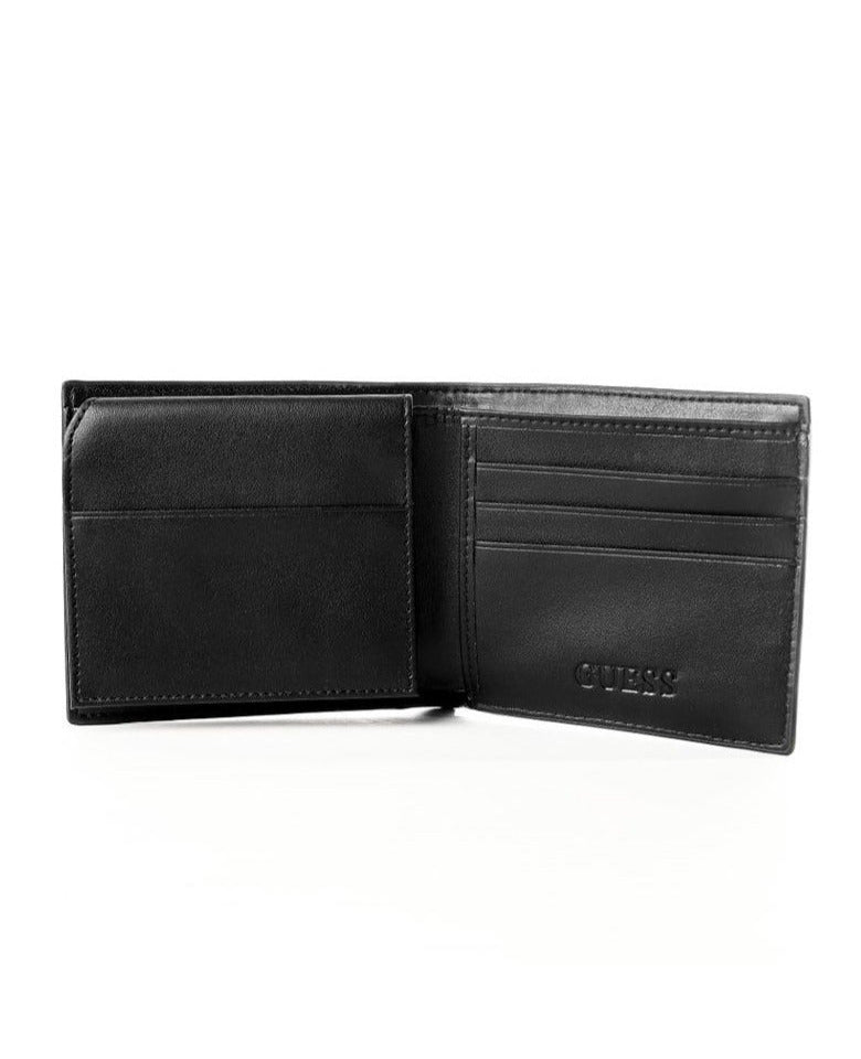 GU Black Leather Wallet For Men 83#