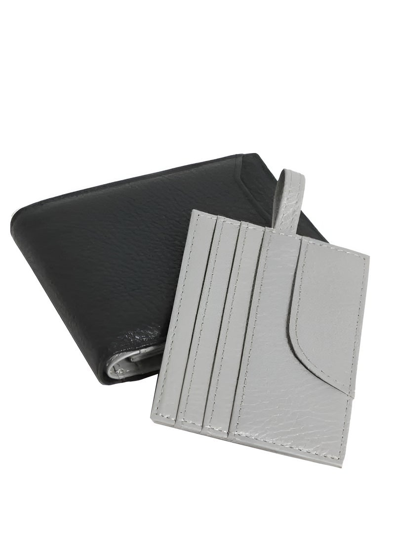 EA Black Leather Wallet For Men 93#