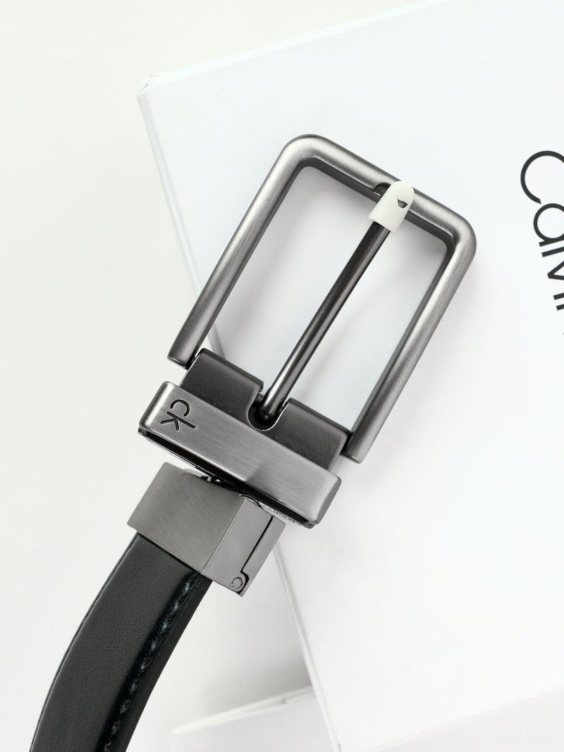 CK Black Leather Wallet-Belt Set For Men 16#